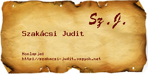 Szakácsi Judit névjegykártya